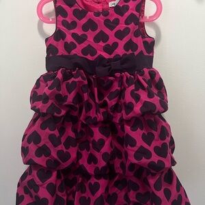 Pink Heart Patterned Dress